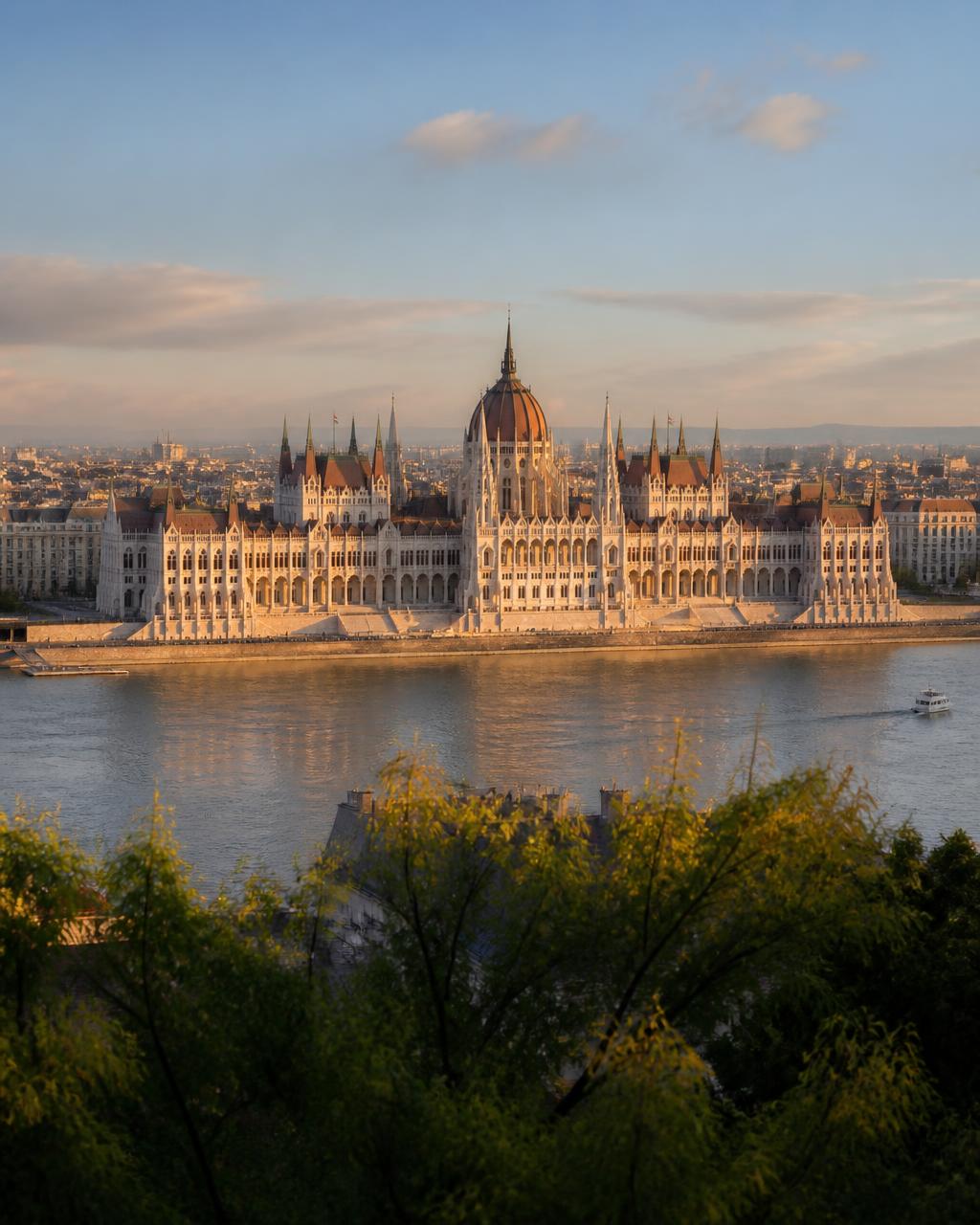 Le Parlement hongrois au bord du Danube à Budapest